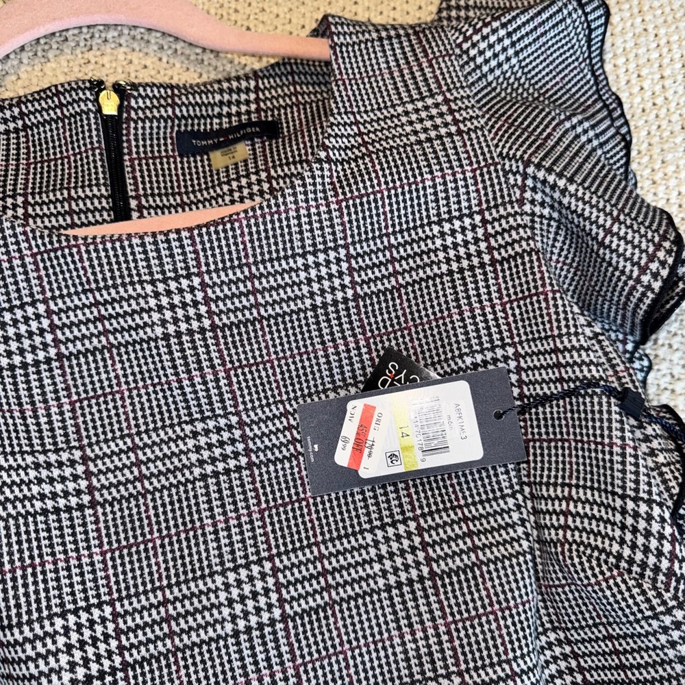 Tommy Hilfiger Black and White Plaid Dress